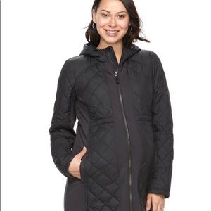 Black Maternity Puffer Jacket Aglow Small